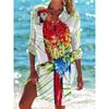 Women's Bikini Cover Up Shirt Swimwear Cardigan Printed Vacation Beach Sexy And Stylish Beachwear Ideal For Summer Pool And Beach Activities
