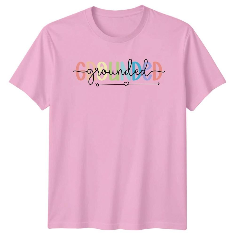 Grounded Unisexs TShirt Mindfulness Wellness Birthday Gift For Her