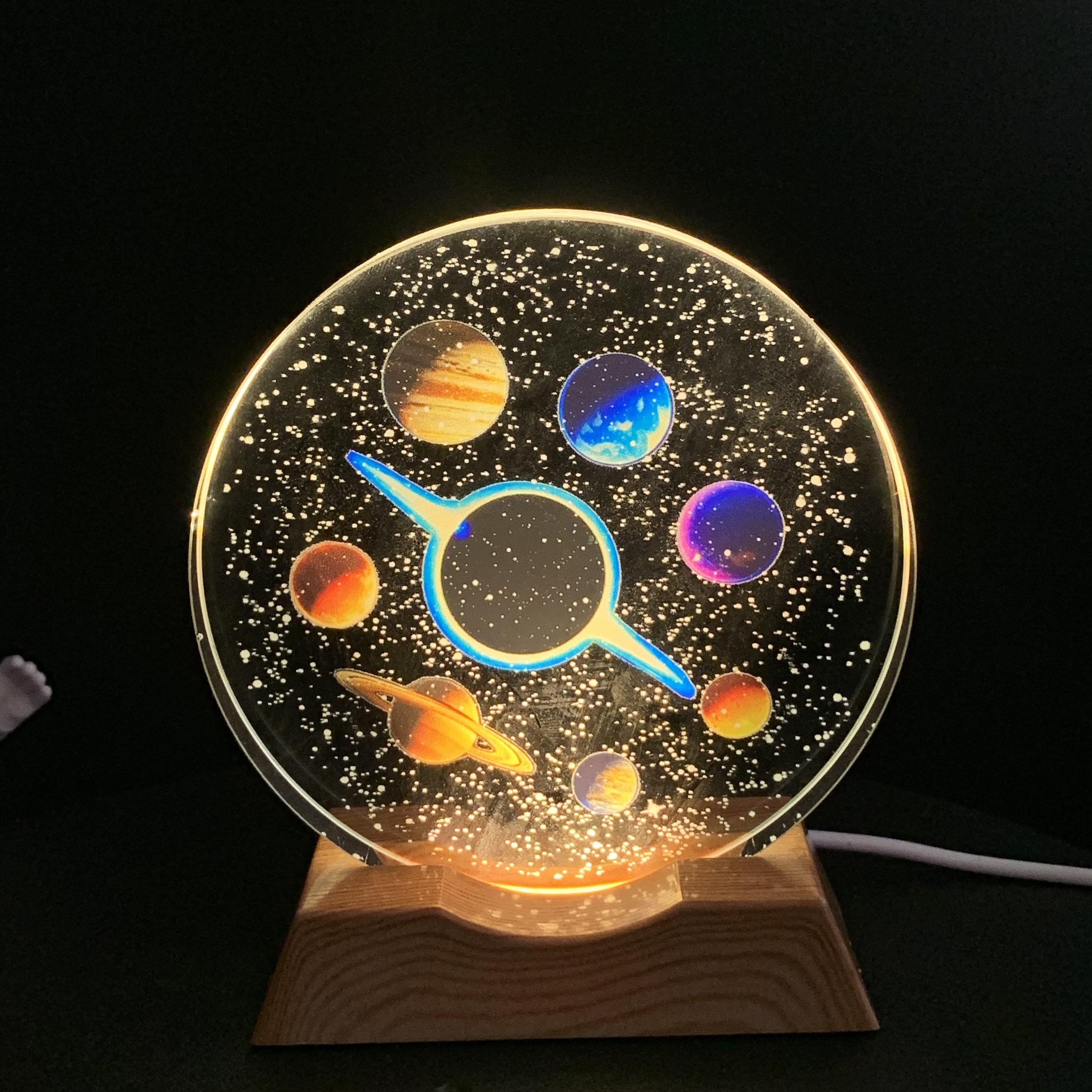 

Galaxy Crystal LED Night Light Strip Base, Glass Decorative Lamp, Suitable for bedrooms, living rooms, birthday and Mother s Day Galaxy Crystal
