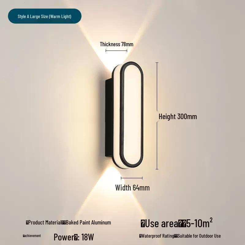 Nordic Outdoor Waterproof LED Wall Lamp for Courtyard or Indoor Use