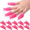 10 Stück/Beutel Bunte Acryl-Maniküre-Kunst Dipped Kappe Clip Nagelreinigung Maniküre UV-Gel-Nagellack Dipped Wickelwerkzeug Finger