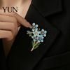 Unique Jewelry for Daily Wear Forget Me Not Flower Brooch, Alloy Blue Floral Lapel Pin, Memorial Enamel Vintage Style Brooch Pin Coat, Dress,