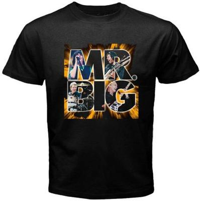 New Mr. Big Tour Logo Men's Black T-Shirt Size S To 3XL