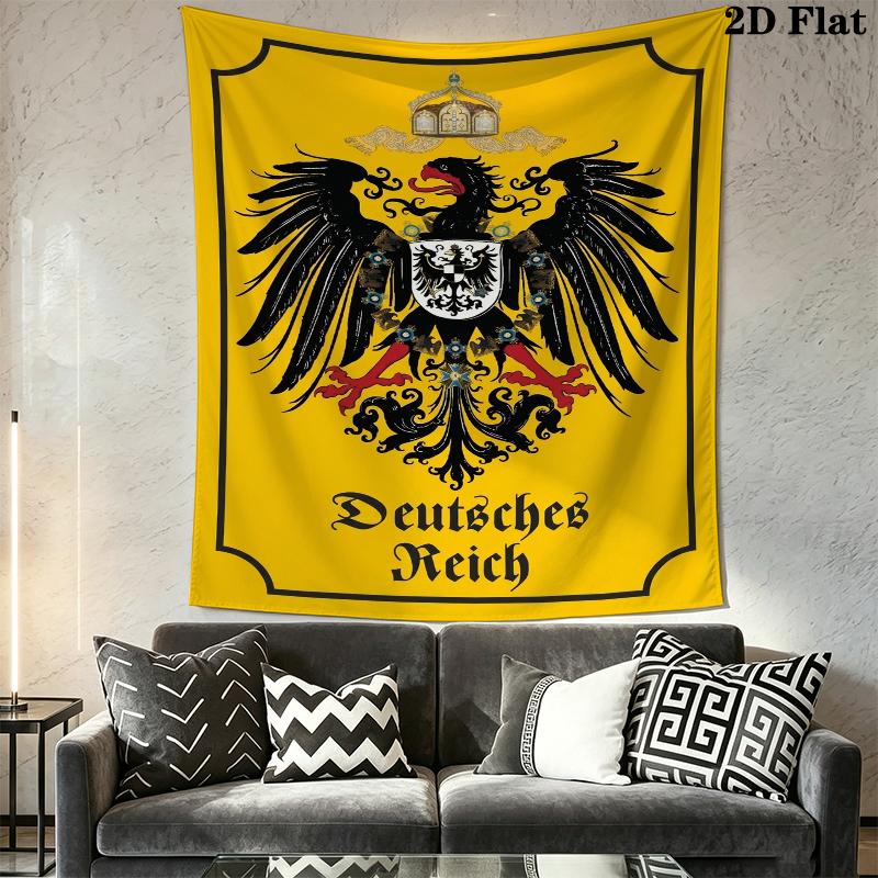 German Empire Wall Tapestry Aesthetic Wall Hanging Printed Fabric Blanket Decorative Tapestries for Bedroom Living Room Home Decor