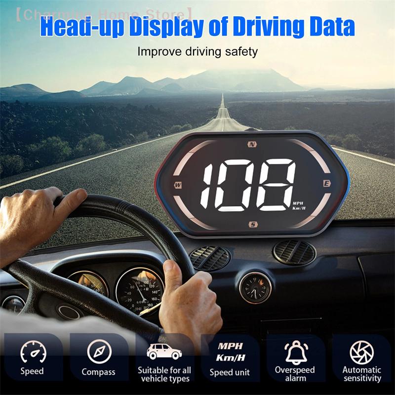 G22 GPS Speed Display HUD Car Auto Digital Head Up Display Speedometer Accessories Projector Car Electronics Compass Gauge HUD