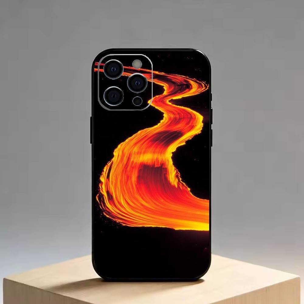 Volcano Phone Case Silicone Soft For IPhone 17 16 15 14 13 12 11 X XR Plus Pro Max Plus
