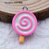Colorful Resin Drip Cartoon Bear Ice Cream Pendant - Cute Fruit Jewelry Accessory for DIY