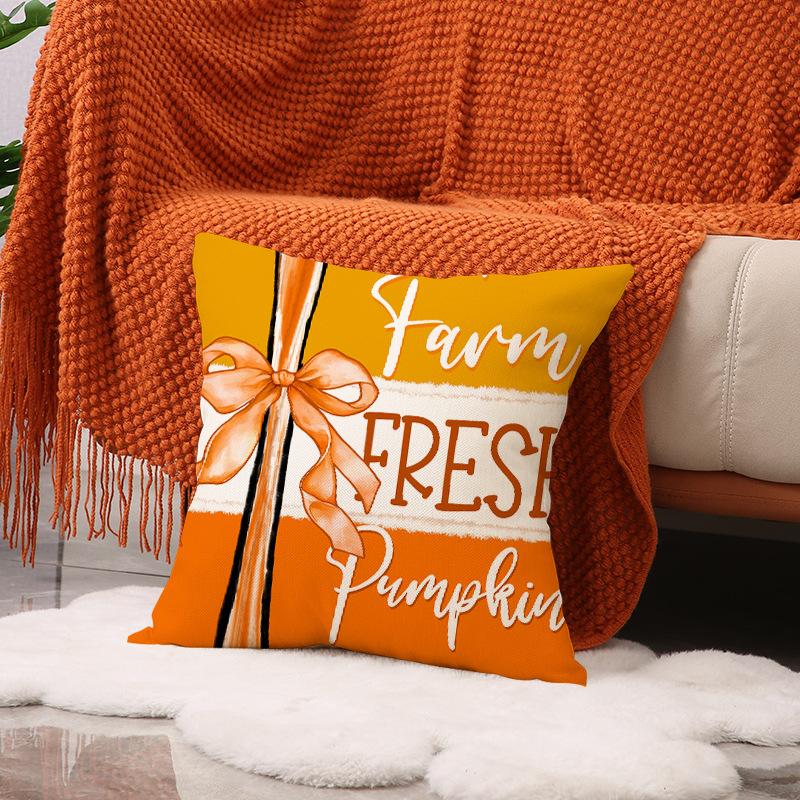 Neue Herbst Sofa Kissenbezug Leinen Einseitiger Blumendruck Kissenbezug Indoor Sofa Set Kissen