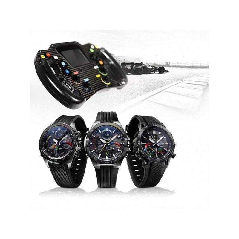 **Casio Men's Watch, Bluetooth Sapphire Poseidon ECB-40 Non-Mechanical Pointer Watch, ECB-40YMP-1APR**