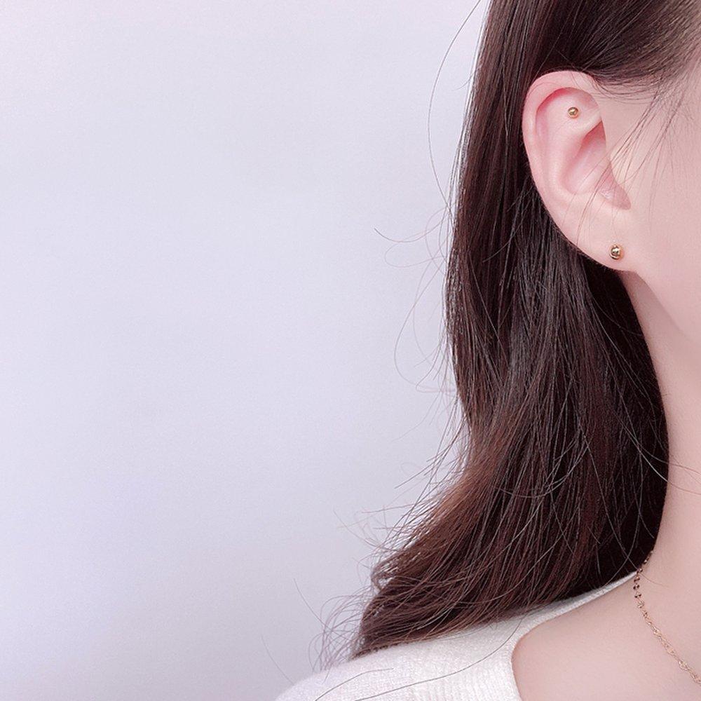 [Luvre Paris] 14K Raise Mini Earrings Ea2090