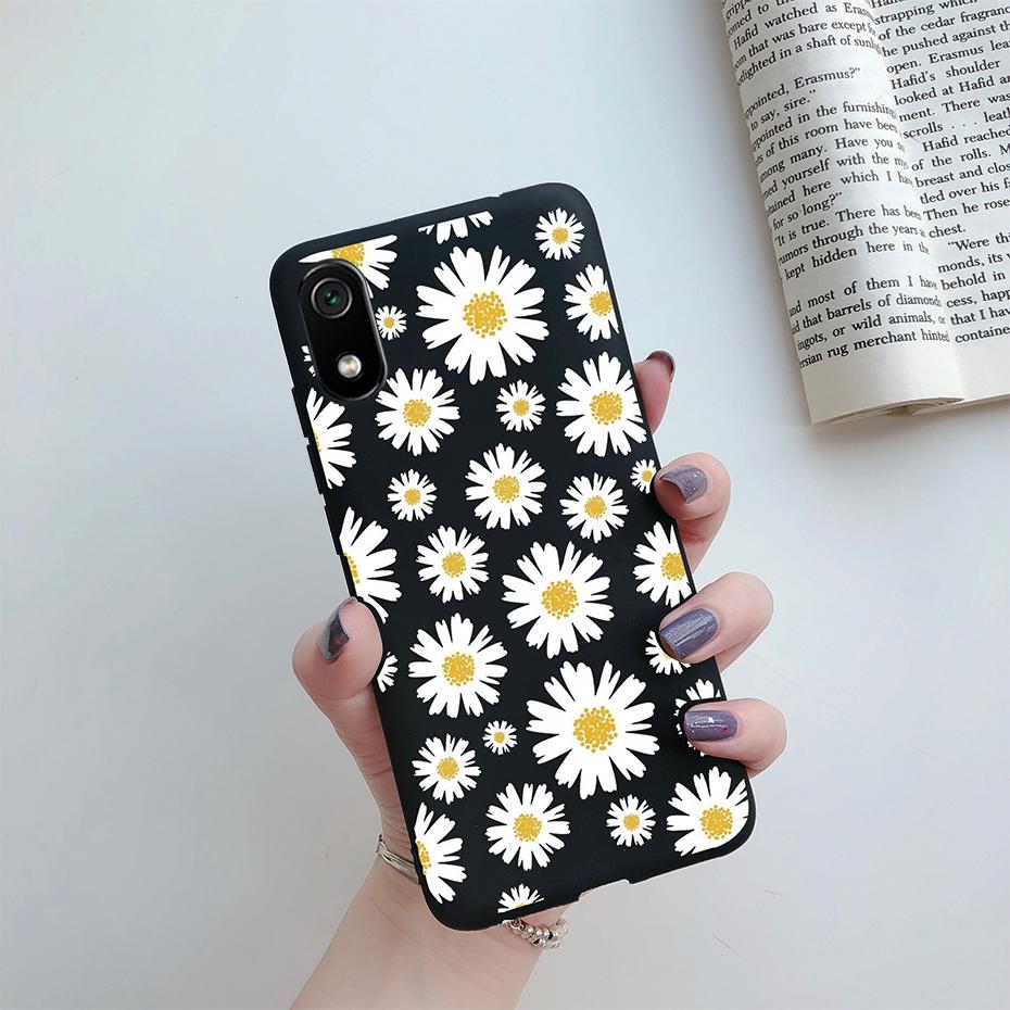 For Xiaomi Redmi 7A Case Daisy Sunflower Painted Soft Silicon Phone Back Cover Cases For Xiaomi Redmi 7A 7 A Redmi7A Case Fundas