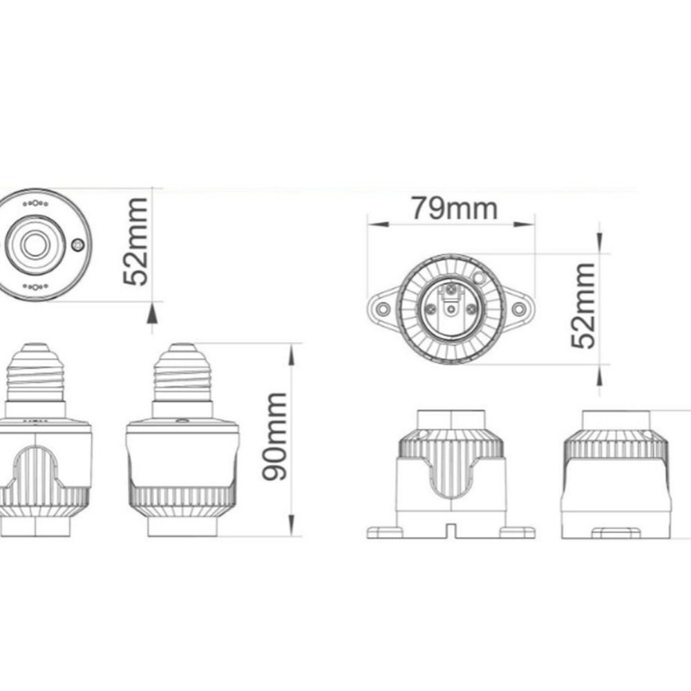 Infrared Remote Control Lamp Holder Timer Smart LED Lampholder  For Home Lighting Accessories