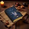 Handmade Leather Witch Journal | Blank Spell Book of Shadows | Celestial Little Witch Gift for Him Her