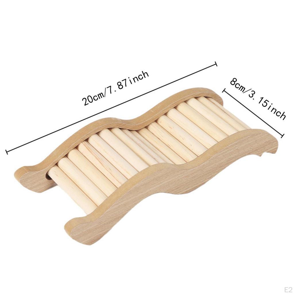 Dřevěná lezečka pro křečky, žebřík, žvýkací žebříkový most, dekorace do klece pro pískomily,