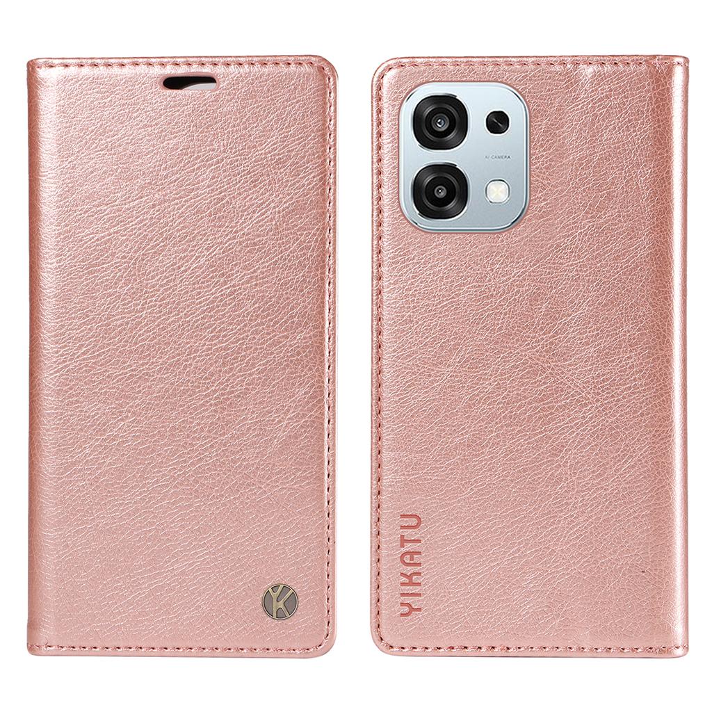 For Oppo A6 Pro 4G/Oppo F31 5G/Oppo A6 Pro 5G Wallet Case YIKATU YK-006 Magnetic Closure Leather Phone Cover Litchi Texture