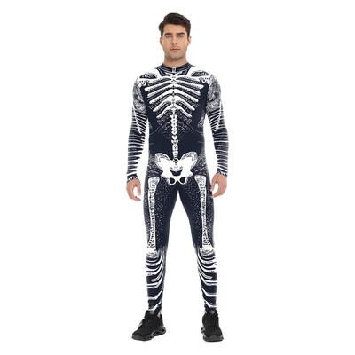 Halloween Costume Onesie Body Tights Digital Printing Tights Skeleton Connection