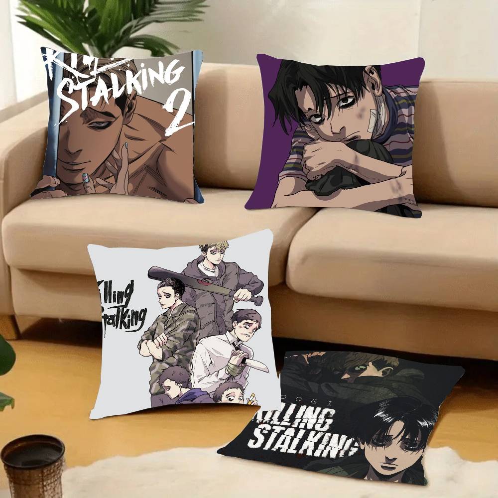 Korean Manga Killing Stalking Vintage Pillow Case Sofa Cushion Cover Room Home Decoration