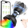 APP 360° Rotation Butt Plug for Men Women Wiggle Rose Anal Vibrator Gay Anal Plug with LED Adult Sex Toy for Couple Sex Supplies