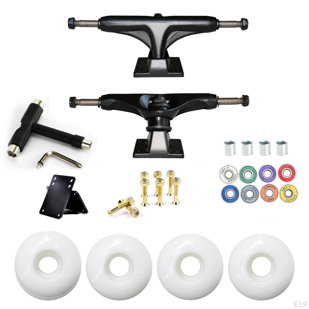 Alloy Skateboard Truck 5 Inch ABEC-11 Bearing Longboard Skate Board Wheel Wrench Repair Shock Pads
