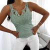 2026 Summer Sleeveless Casual Lace Women Tank Top Elegant Sweet Slim Fit Vest V Neck Y2k Hollow Out Camisole Tops for Women Clothing