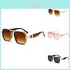 Pilot Style Square Sunglasses With Uv400 Protection For Outdoor Activities