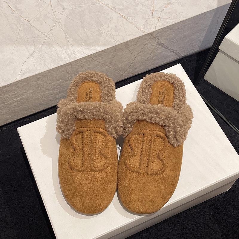 

Mao Mao shoes fleece all-inclusive Boken shoes women s 2025 new winter one-pedal retro flat-bottomed casual warm cotton mop 40 жёлтый