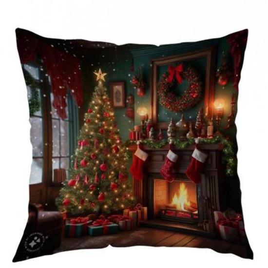 Neue Weihnachts-Kissenbezüge Wohnzimmer Bedruckte Dekokissenbezüge Nordische Weihnachts-Kissenbezüge