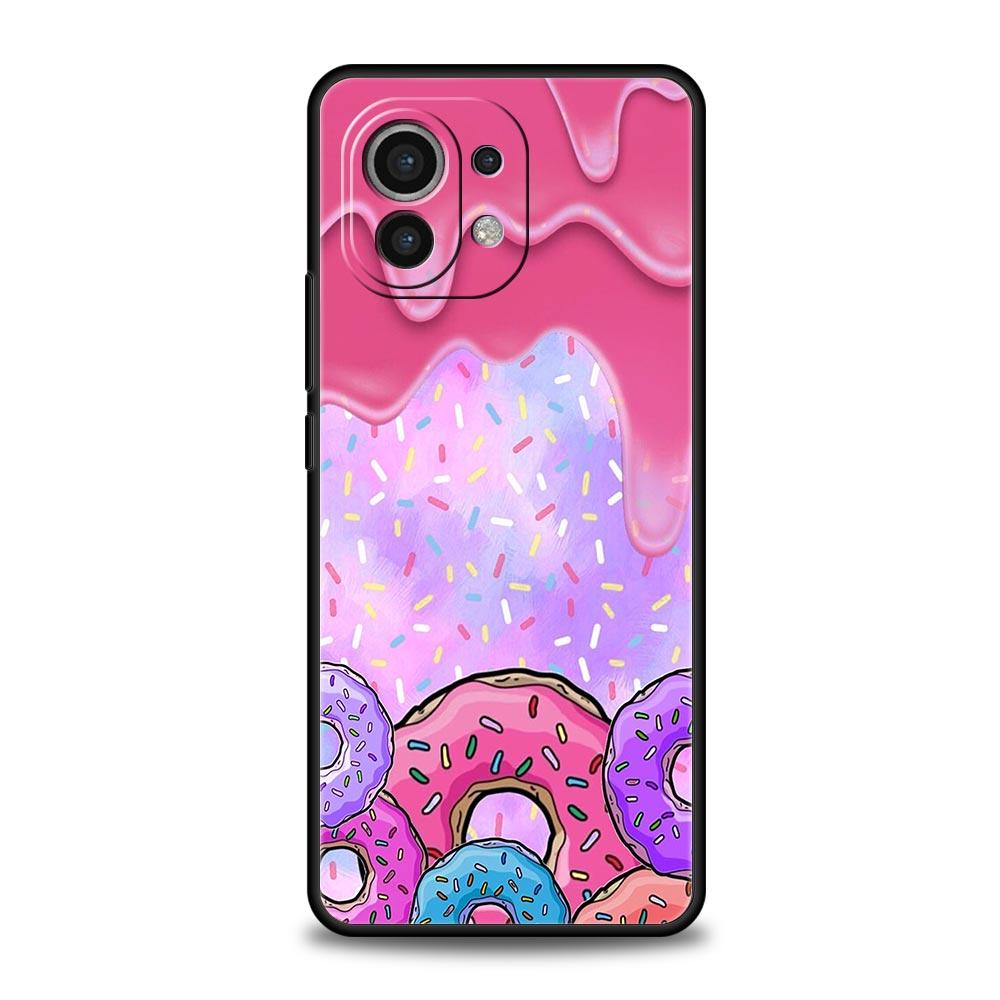 

Phone Case Cover for Xiaomi Mi 17 15 14 13 12 11 Ultra 15T 14T 13T 12T 11T Pro Lite 5G Soft TPU Capas Donuts Cute Fundas Capas Mi 11 Lite