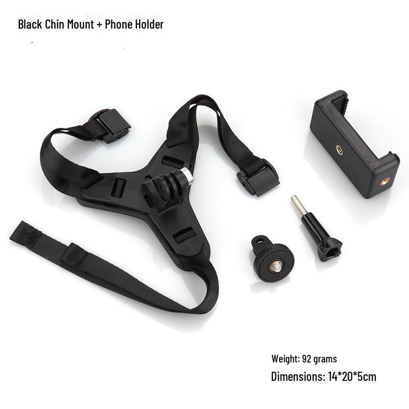Motorcycle Helmet Chin Mount for GoPro13, GoPro12, DJI Action Cameras & Phones