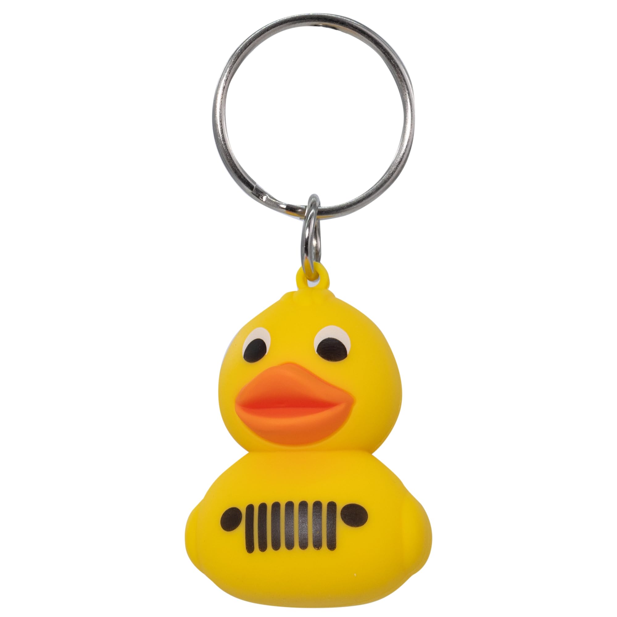 

Plasticolor 004596R01 Jeep Rubber Duck with Grill PVC Key Chain, Yellow, 1.5 Round x 2 Tall, yellow 1.5 Round x 2 Tall жёлтый