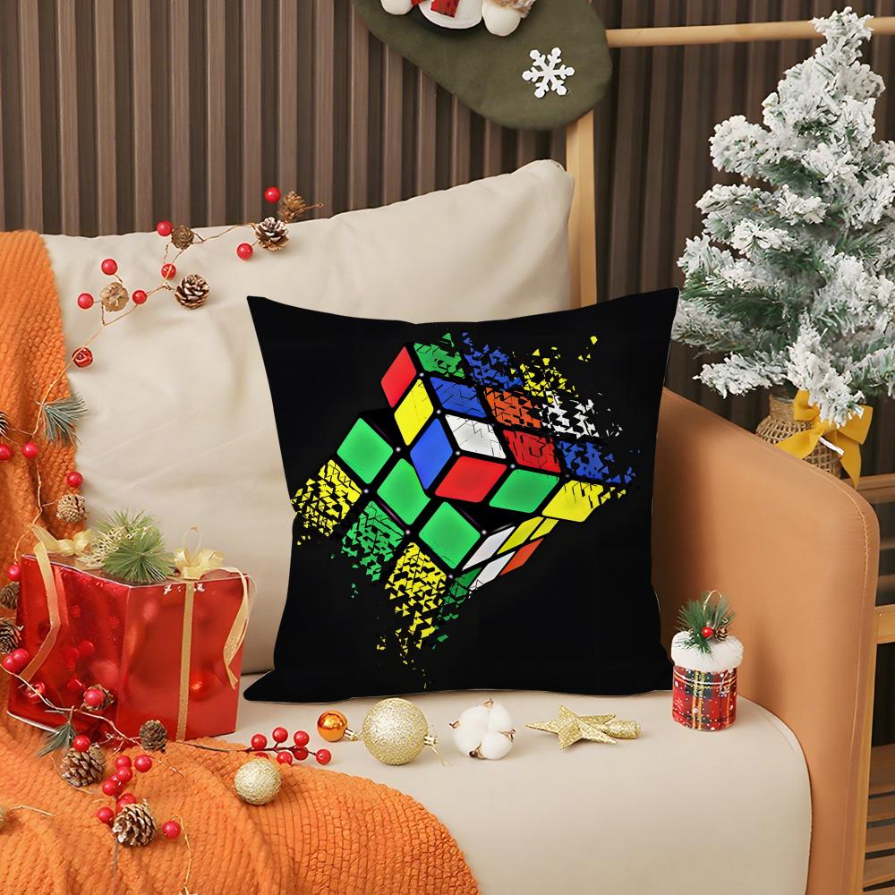 Home Personality Display Rubiks Cube Pillow Case Printing Pillowcase Living Room Sofa Cushion Cover Bedroom Room Decor