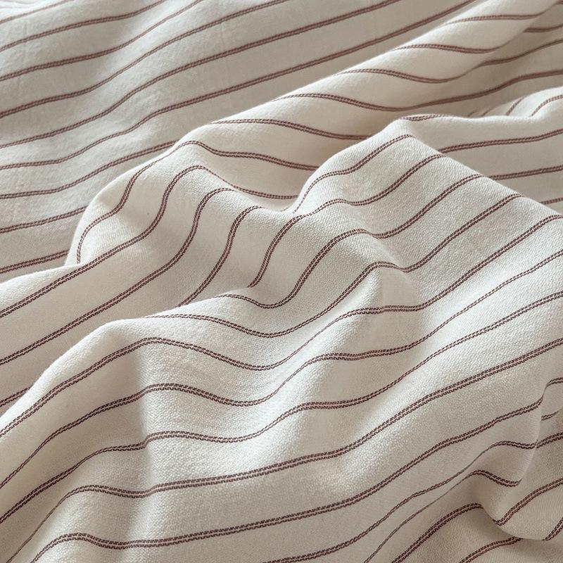 Class A Yarn-Dyed Striped Cotton Quilt - Machine Washable, Breathable, Skin-Friendly Summer Blanket