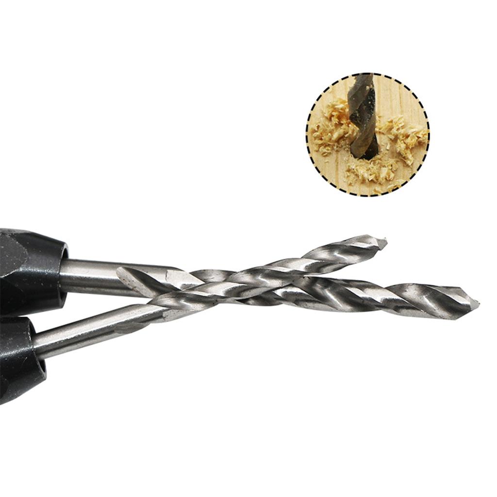 5Pieces Countersink Drill 6542 Cone Bit Set Quick Change Hex Shank Woodworking Screw Reame Metric 2mm To 6mm Drill Bit