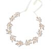 Mailang Hair Band European and American Rhinestone Headband Golden Leaf Wedding Dress Accessories Bridal Headdress