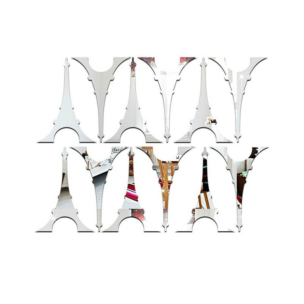 

12 шт. настенные наклейки Эйфелева башня наклейки наклейки съемные для дома спальня акриловый декор современный мультфильм детские товары для дома