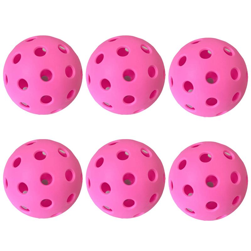 6 Τεμάχια Pickleball 74mm Ανθεκτικά 40 Τρύπες Εξωτερικού Χώρου Πολύχρωμες Μπάλες Pickleball Προπόνησης Και Ψυχαγωγίας Ρακέτα Μπάλα Για Αθλήματα Πρακτικής
