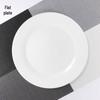 White Ceramic Round Dinner Plate, 14-inch