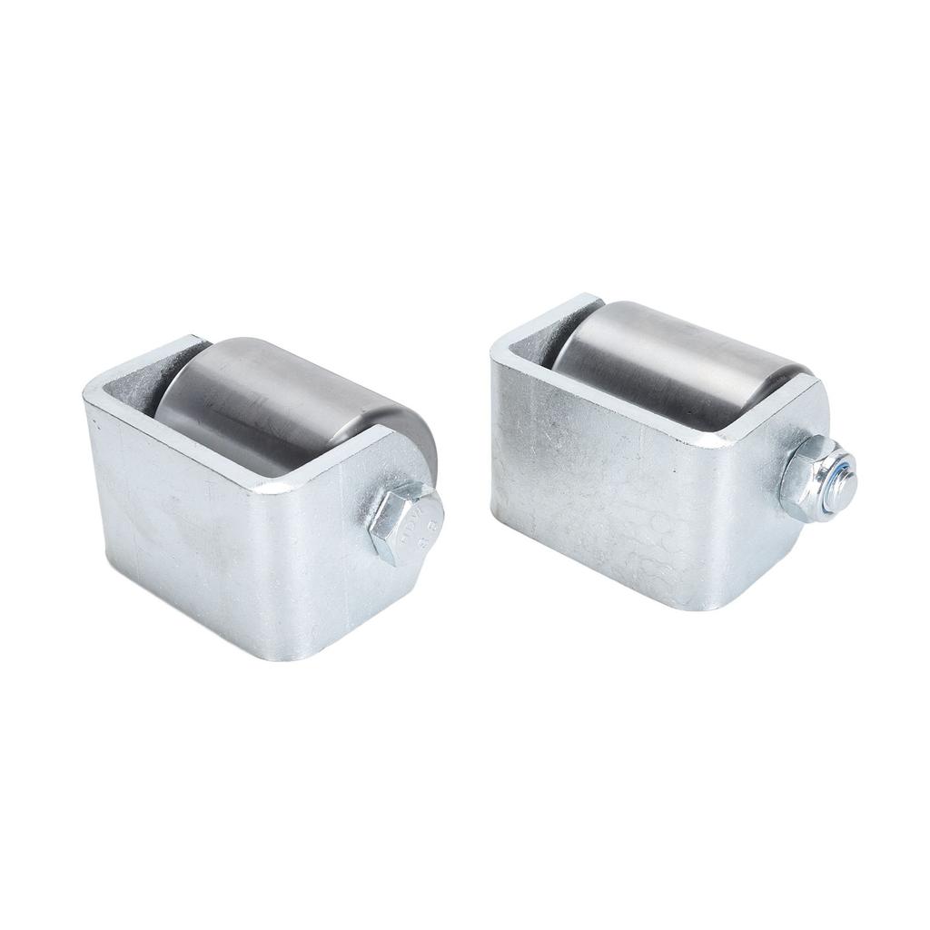 2pcs Weld On Trailer Rollers 2 Inch Chassis Protection Heavy Duty Steel Micro RV Skid Wheels