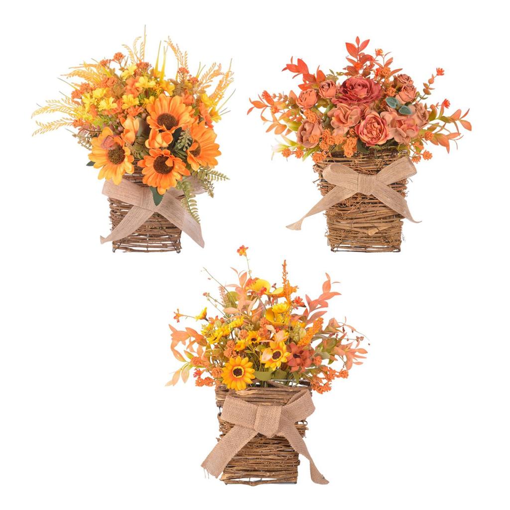 Door Hanger Basket Flower Basket for Front Door Floral Arrangement Multifunctional Decoration Ornament for Holiday Farmhouse