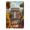 2D Flat, 1pc, Metal Sign, Colosseum Painting Architectural Model Creative Home Decor, Durable Metal Plaque, Suitable for Bars, Bedrooms, Restaurants, 