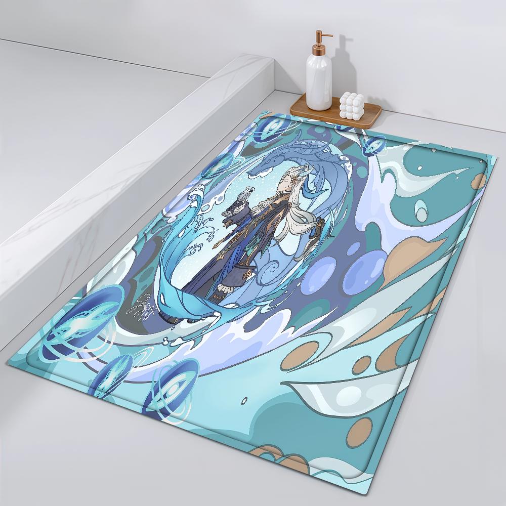 Door Mat Game G-Genshin Bedside Entrance Role Bath Yo Floor Decoration Corridor Door Mat Playing Carpet Living Room Balcony