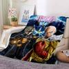 One Punch Man Anime Character Print Flannel Blanket Cozy Warm Throw Sofa Bedroom Present Indoor Home Seasonal Lounge Decor