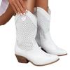 Fashion Thigh High Boots Winter New Mid Heel 40-43 Burnt Flower Low Cut Women's Boots Platform Shoes