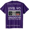 Funny Level 40 Unlocked Graphic Tshirts Men Womens Fashion Casual Born in 1984 TShirt 40 Years Old 40th Oversized T Shirt