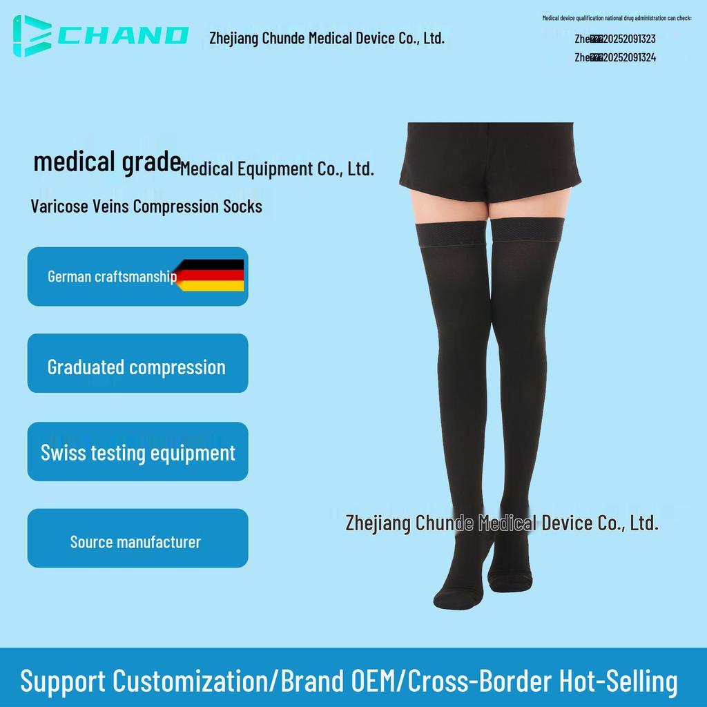 Medical Grade Knee-High Compression Socks for Varicose Veins and Gradient Compression