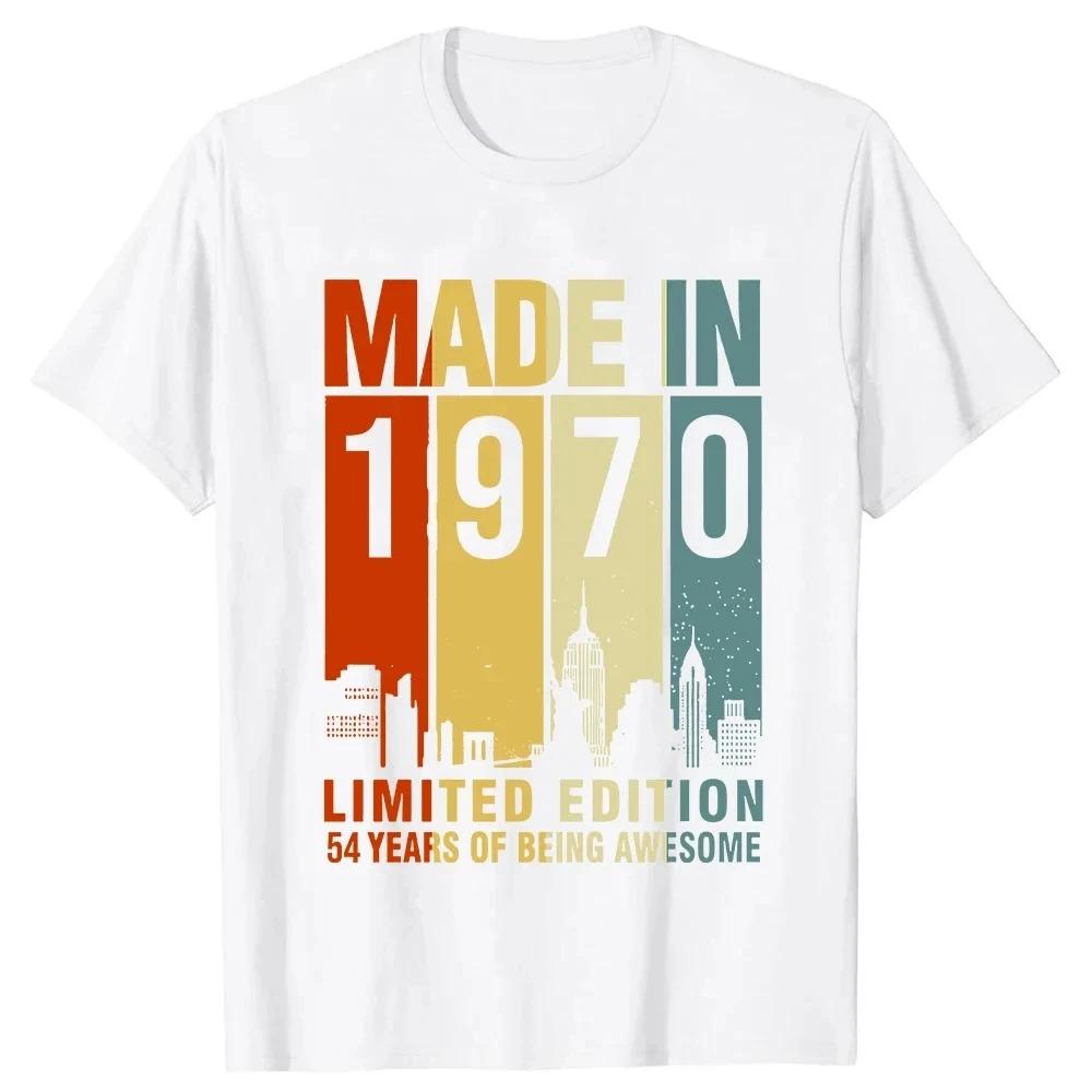 Graphic Birthday Gift Short Sleeved 54 Years Old Born in 1970 Shirt 54th Birthday Summer T-shirt Retro Vintage 1970 Tshirt