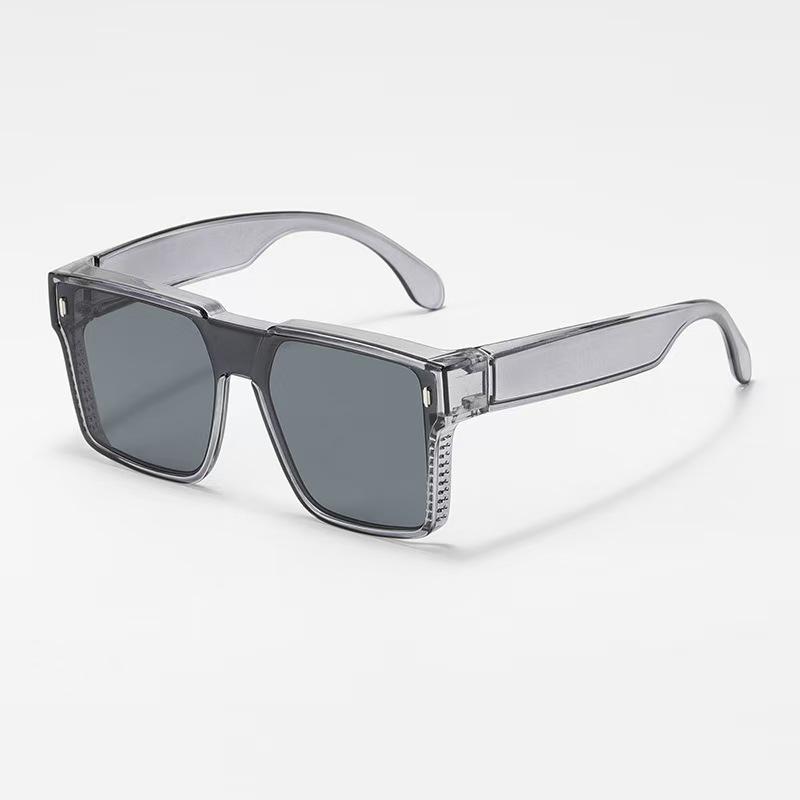 Men's Polarized Clip-On Sunglasses: Classic Square Frame, UV Protection for Prescription Glasses & Sunglasses