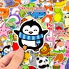 50pcs Cartoon Animal Sticker Waterproof Vinyl Decals DIY Laptops Water Bottles Phones Decorative Stickers