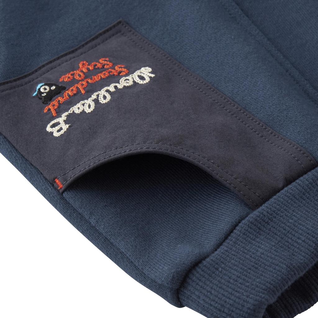 MIKI HOUSE Double Bee Long Navy Blue [MIKI HOUSE] Pants, Pants, Trousers, Logo, Bear, Plain, Boys, Girls, Babies, Kids, Children's Clothes,