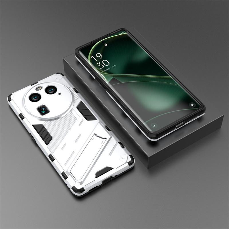 För OPPO Find X6 Pro Skal Magnetiskt Armor Ställskydd För För OPPO Find X6 Pro FindX6Pro 5G Stötsäkert Stötfångare Mobilskal